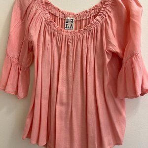 PPLA Clothing Size M Peach Ruffled Off Shoulder Blouse